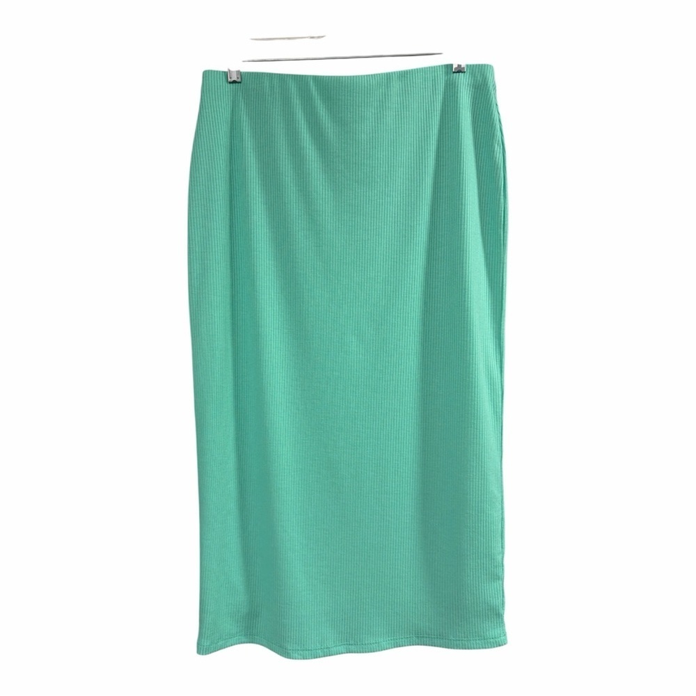 AFRM Size Large Women's Ribbed Mint Green Midi Skirt